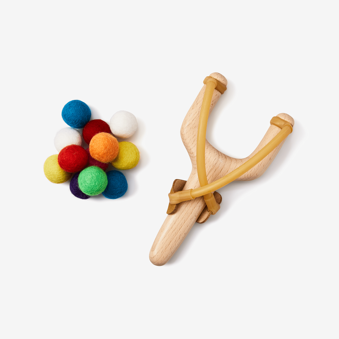 Hella Slingshots Mischief Maker Wooden Slingshot & Felt Ammo Bespoke Post
